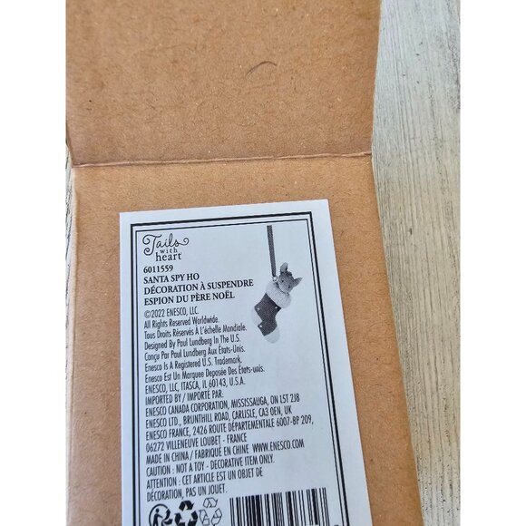 Enesco Santa spy whole stocking tails with heart 6011559 new - Picture 4 of 4